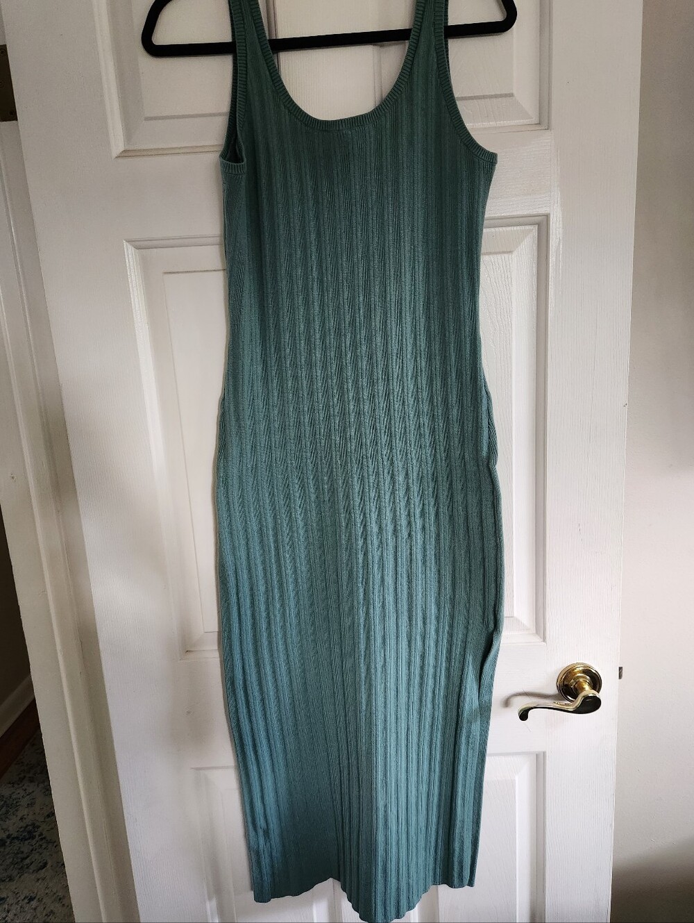 Abercrombie & Fitch Ribbed Maxi Dress With Slit